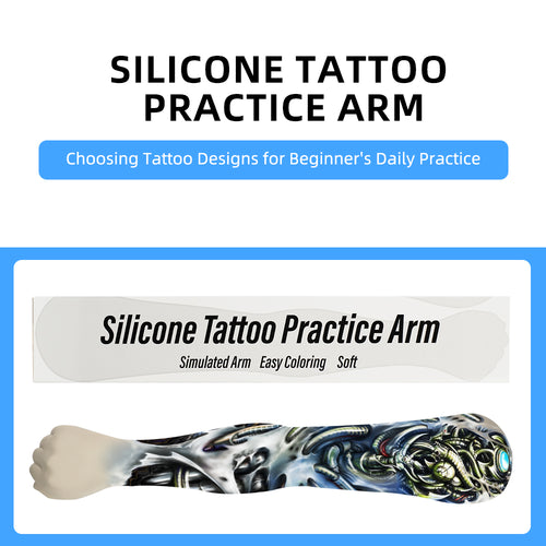 Bílá silikonová ruka pro trénink tetování
