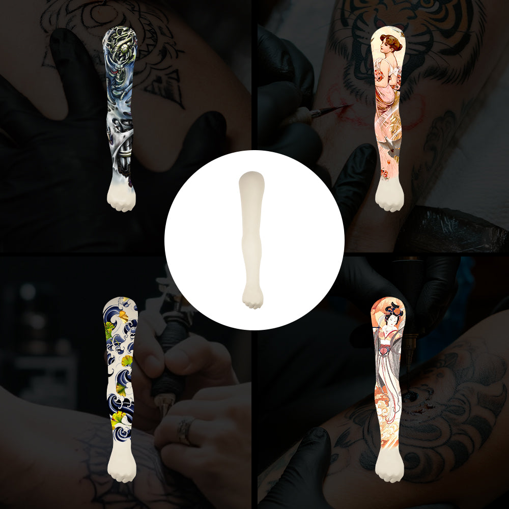 Bílá silikonová ruka pro trénink tetování