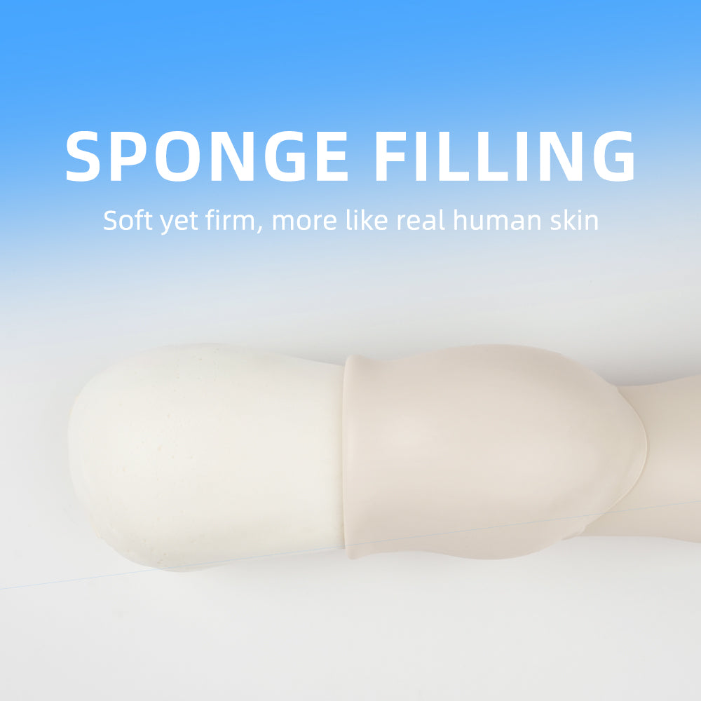 Bílá silikonová ruka pro trénink tetování