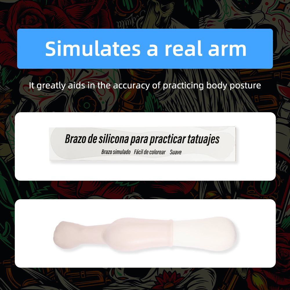 Bílá silikonová ruka pro trénink tetování