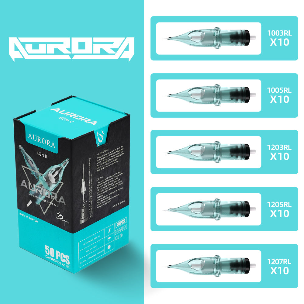 50 pieces Mix tattoo needles，JG1003RL*10.JG1005RL*10.JG1203RL*10.JG1205RL*10.JG1207RL*10.